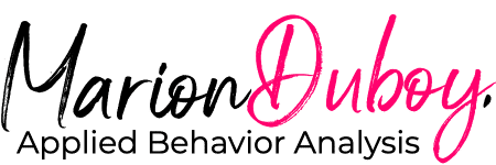 Distinctive logo of Marion Duboy, representing expertise in Applied Behavior Analysis, delivering effective solutions with compassion.